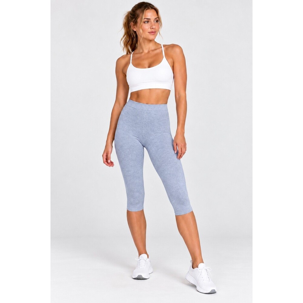 Alo Yoga High Waist Alosoft Iconic 90s Capri Leggings XXS Athletic Heather Grey